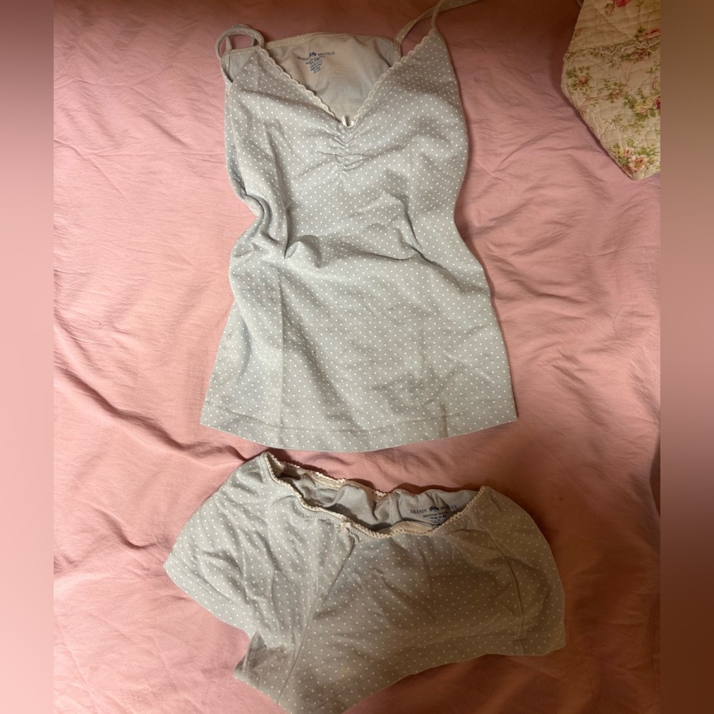 Brandy baby blue Polka Dot Sleepwear Pajama set